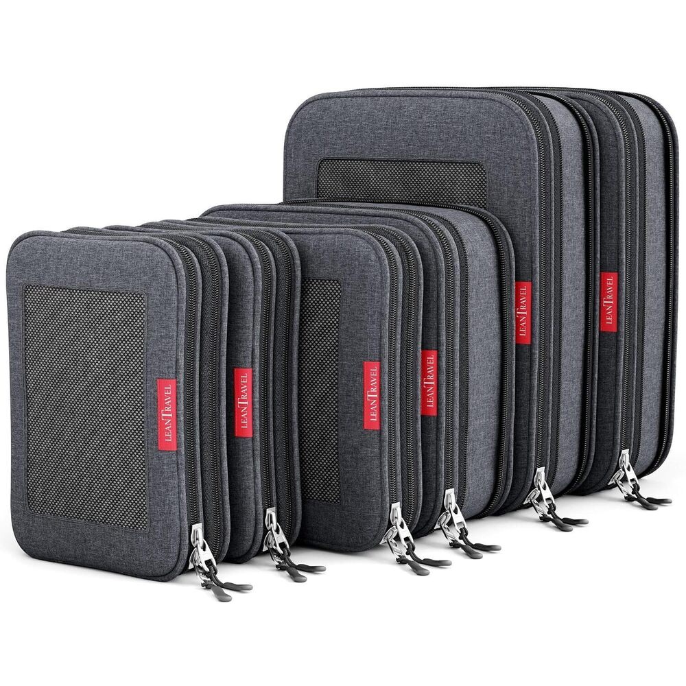 Premium Compression Packing Cubes for Travel - Suitcase Organizer